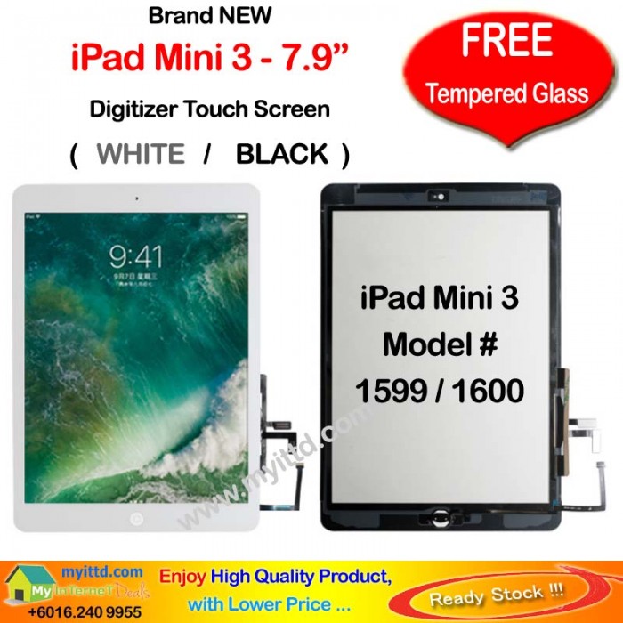 For iPad 3 /& 4 Touch Screen Digitizer Glass Replacement Black With Home Button